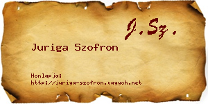 Juriga Szofron névjegykártya
